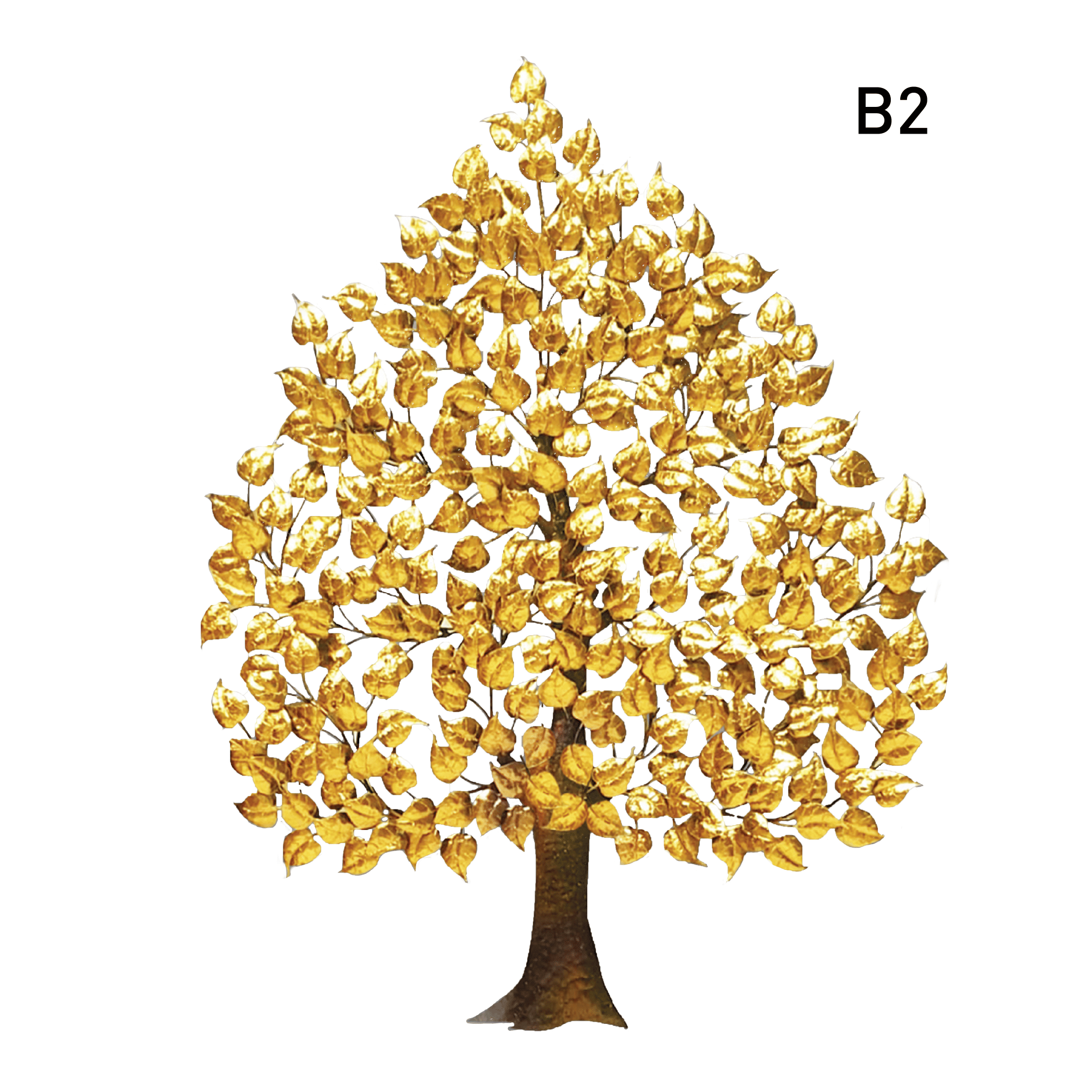 ของตกแต่งบ้าน อินทรักษ์ ต้นโพธิ์ทอง ทรัพย์เศรษฐี B2 ขนาด 100X130X12 ซม. แฮนด์เมด_6